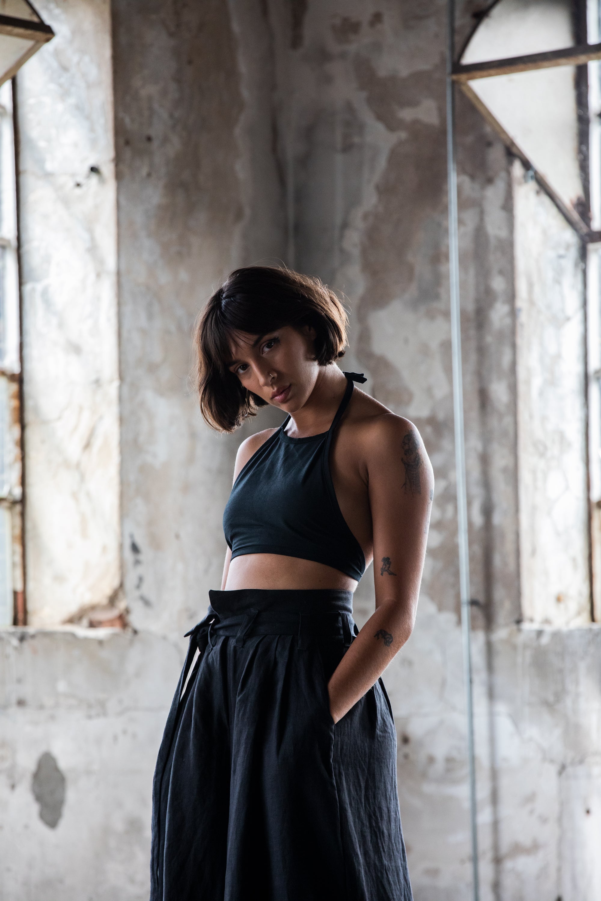 A'ANIMEA HIGH WAIST TROUSERS