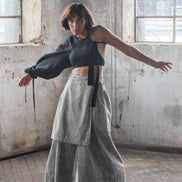 A'AURA SMOKEY CHARCOAL TROUSERS