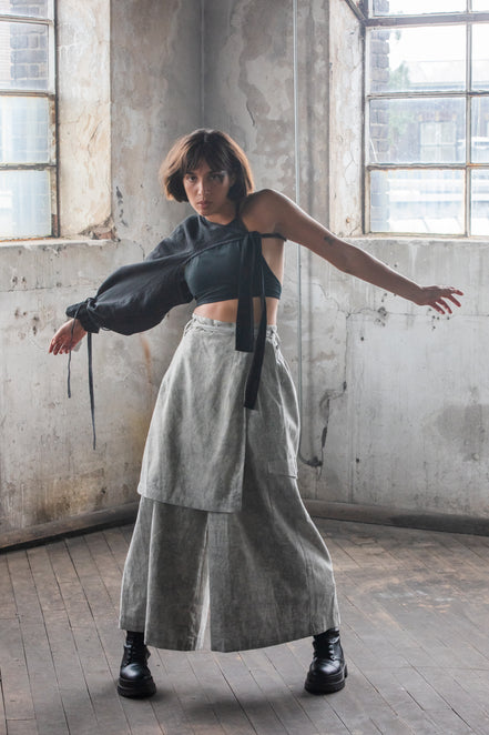 A'AURA SMOKEY CHARCOAL TROUSERS