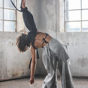 A'AURA SMOKEY CHARCOAL TROUSERS