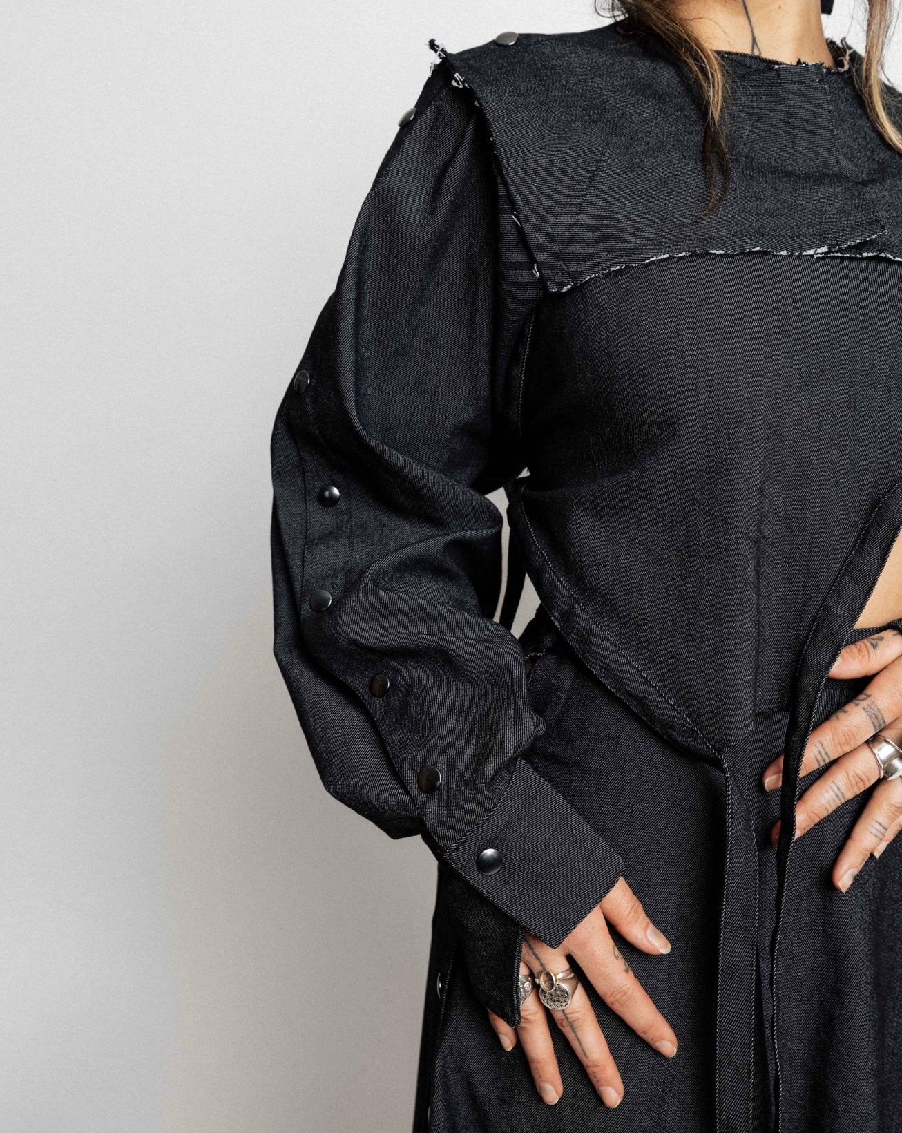 M'DENIM LONG SLEEVE TOP