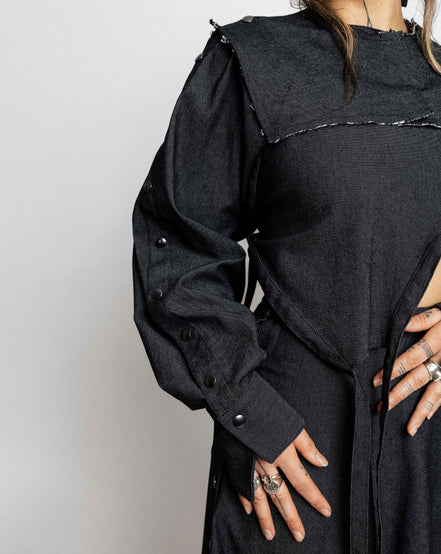 M'DENIM LONG SLEEVE TOP